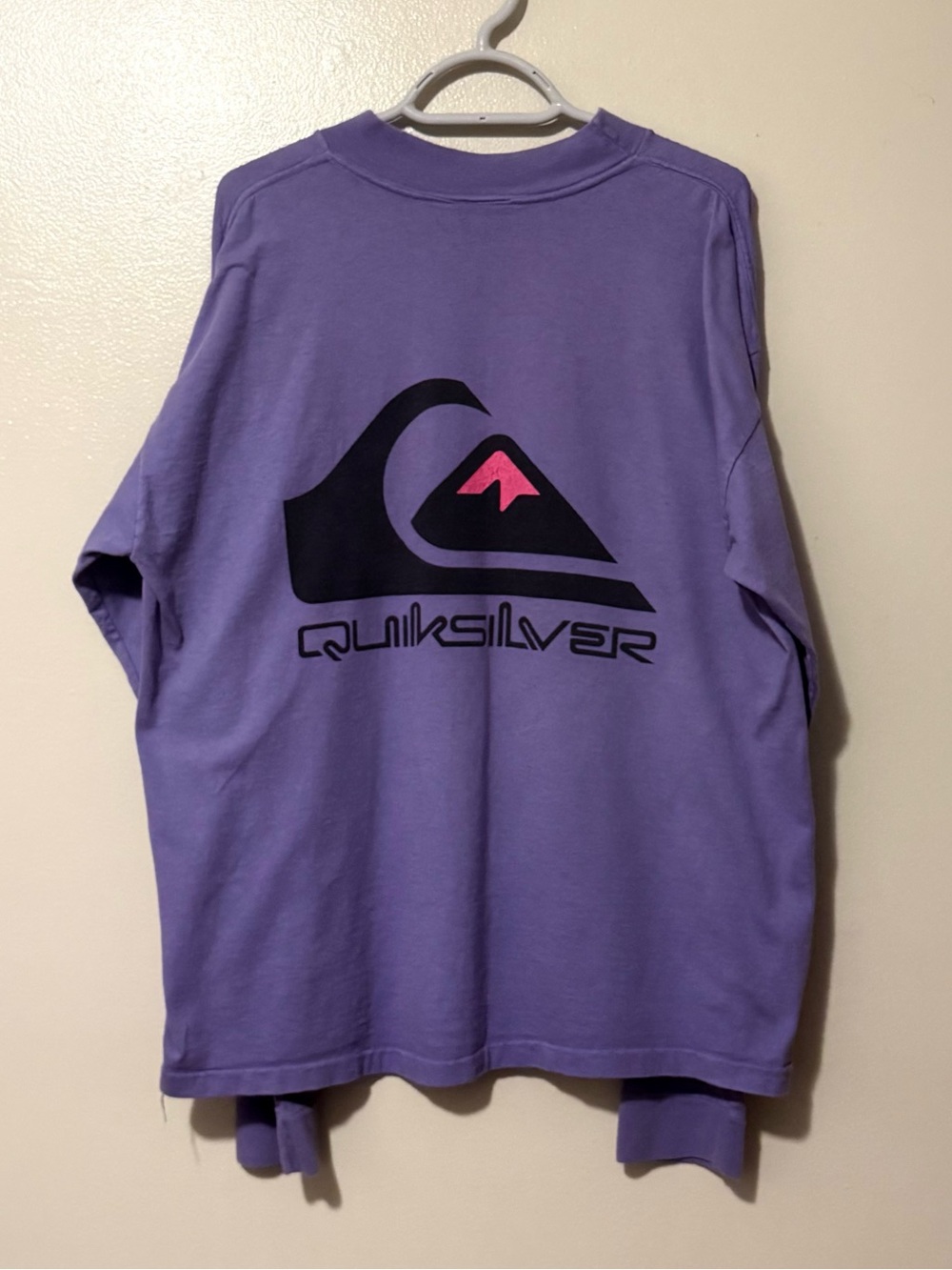 Quiksilver Men's Purple Crewneck Long Sleeve Pullover